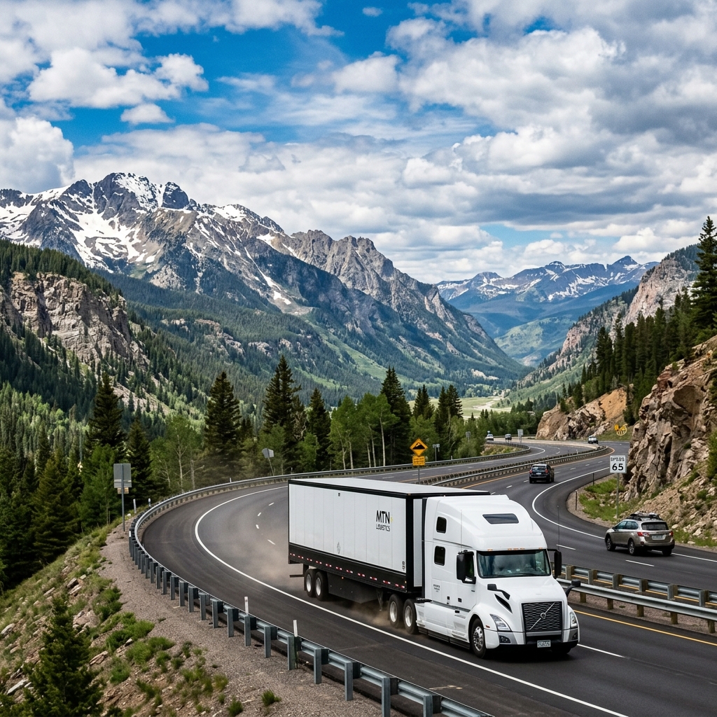 Truck on highway